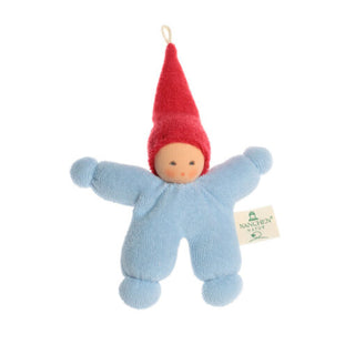 Wichtel Blue Waldorf Rattle Doll