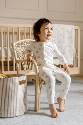 Magical Forest Ribbed Baby Footless Sleeper