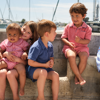 Malibu Gingham Collared Puff Sleeve Bloomer Set