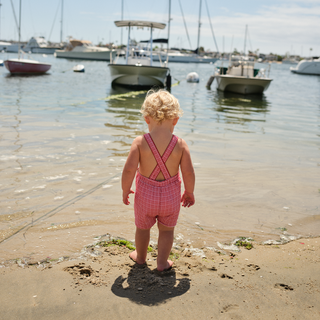 Malibu Gingham Short Overall
