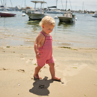 Malibu Gingham Short Overall