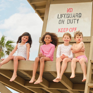 Girls Summer Cherries Ruffle Edge One Piece Swimsuit