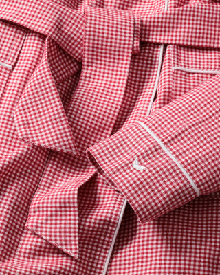 Red Mini Gingham Robe