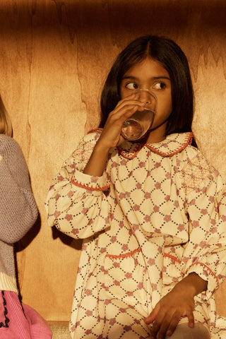 Floral Check Corduroy Martha Dress