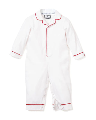 Baby Red Piping Twill Romper