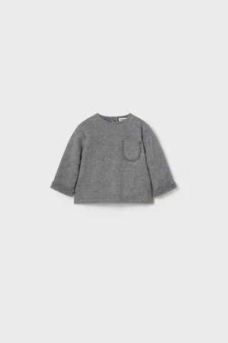 Grey Bamboo Baby Sweater