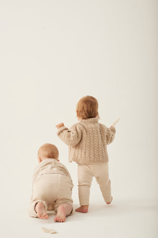 Stone Tweed Tricot Bow Cardigan