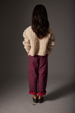 Stone Tweed Tricot Bow Cardigan