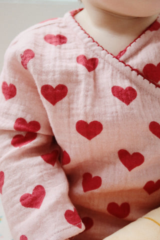 Heart Coco Blouse and Pants Set