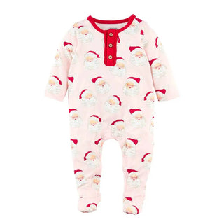 Infant Vintage Pink Santa Sleeper