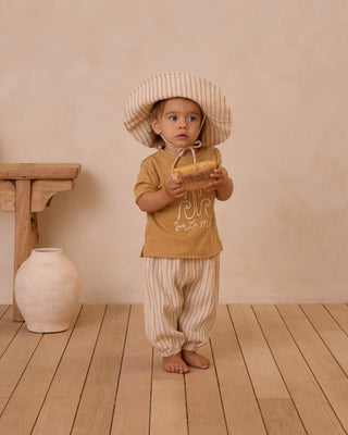 Sur La Mer Marigold Raw Edge Tee