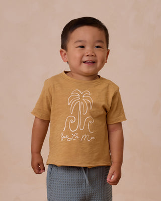 Sur La Mer Marigold Raw Edge Tee