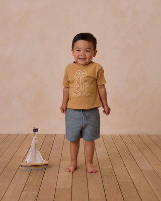 Sur La Mer Marigold Raw Edge Tee