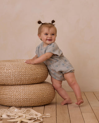 Waffle Cherry Print Playsuit