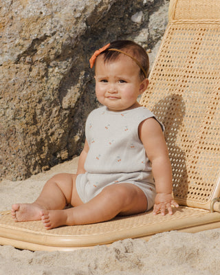 Waffle Cherry Print Playsuit