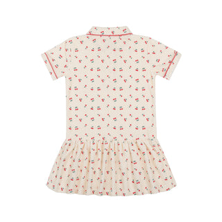 Summer Cherries French Terry Drop Waist Tennis Dress