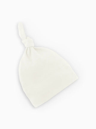 Organic Classic Ivory Knotted Hat