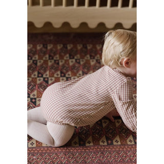 Gingham Long Sleeve One Piece in Thistle