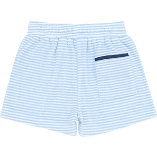 Minnow Powder Blue French Terry Striped Short