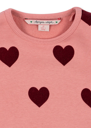 Pink Lou Sweater Dress in Coeur Hearts