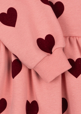 Pink Lou Sweater Dress in Coeur Hearts
