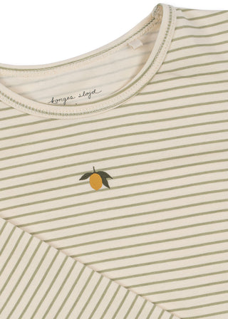 Lemon Tea Striped Long Sleeve Tee