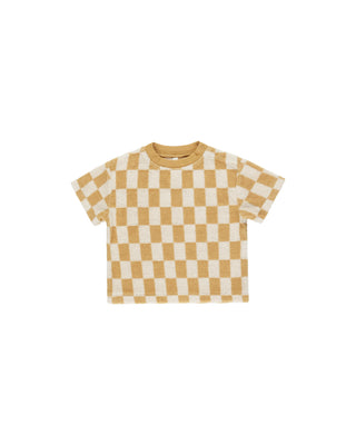 Marigold Check French Terry Tee