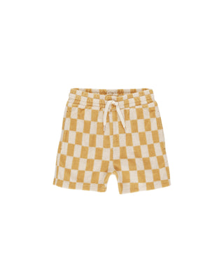 Marigold Check French Terry Short