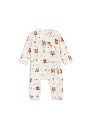 Puppy Bow Newborn Kimono Onesie