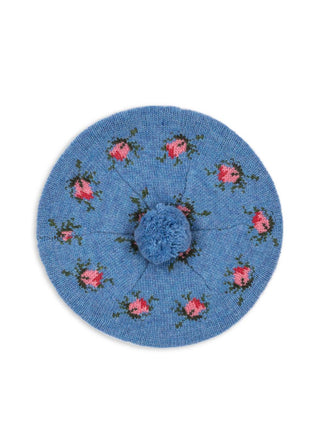 Rosie Blue Knit Beret