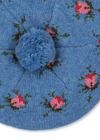 Rosie Blue Knit Beret