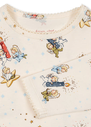 Lucia Cherub Candle Holiday Pajama Set