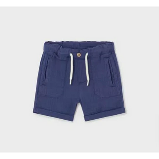 Navy Blue Cotton Shorts