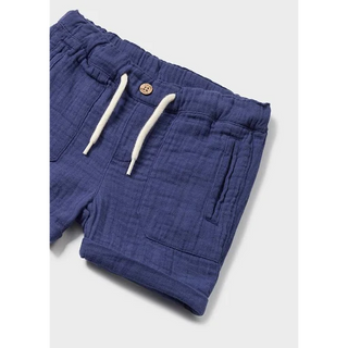 Navy Blue Cotton Shorts