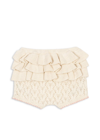 Knit Rose Embroidered Rosier Baby Bloomers