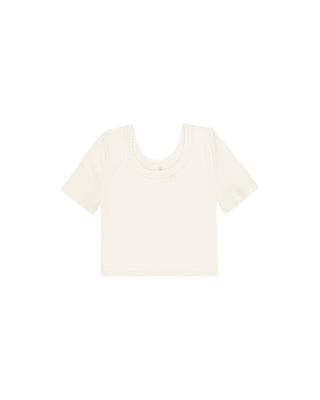 Pointelle Ivory Tee