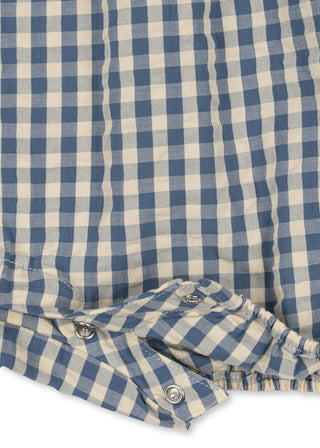 Captains Blue Check Seersucker Romper