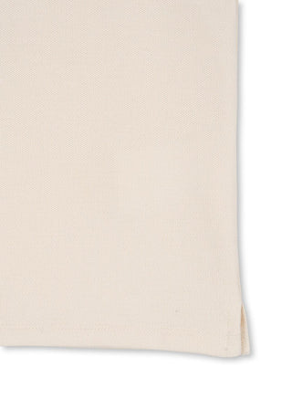 Lemon Embroidered Polo Shirt in Antique White