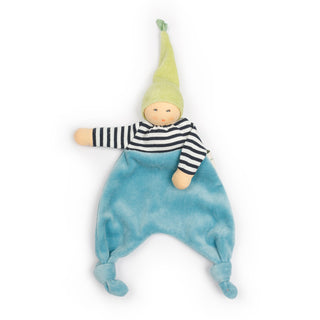Waldorf Forest Elf Blanket Doll Green, Teal
