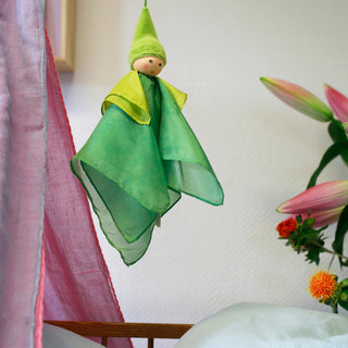 Silk Cradle Fairy Doll Green
