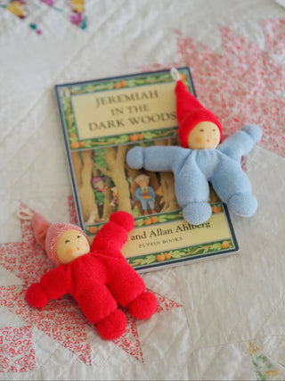 Wichtel Blue Waldorf Rattle Doll
