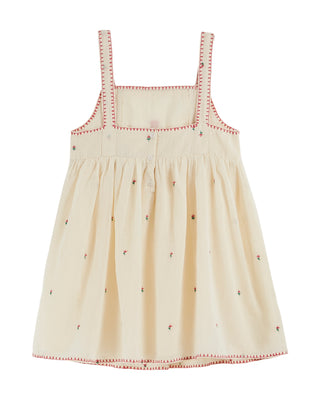 Ecru Tulip Embroidered Dress
