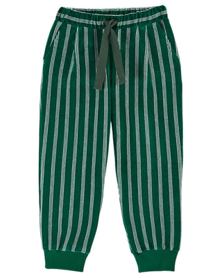 Striped Kiwi Velour Joggers
