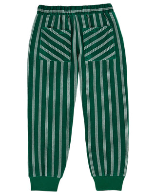 Striped Kiwi Velour Joggers
