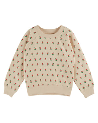 Cream Poppy Rose Sweatshirt
