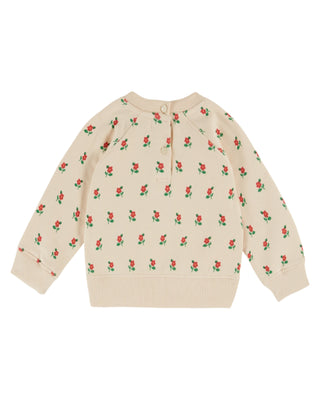 Cream Poppy Rose Sweatshirt

