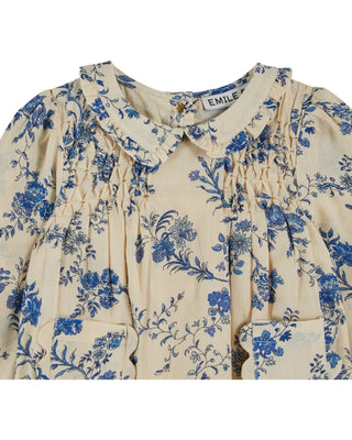 Orchid Blue Smocked Baby Romper
