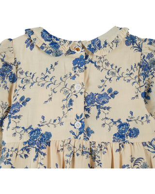 Orchid Blue Smocked Baby Romper
