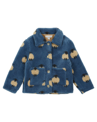 Blue Sherpa Sheep Jacket
