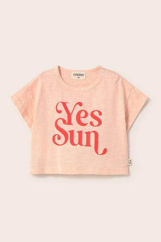 Baby Print T shirt in Cloud Pink
